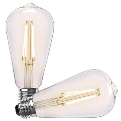 Feit Electric 19294 - ST19 60W CLEAR AMBER LED 2PK Edison Style Antique Filament LED Light Bulb