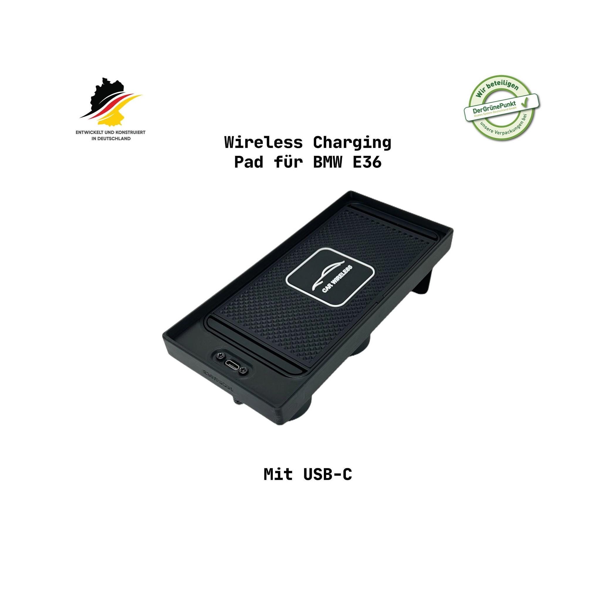 Tappetino di ricarica wireless BMW E36 con USB-C / caricabatterie induttivo