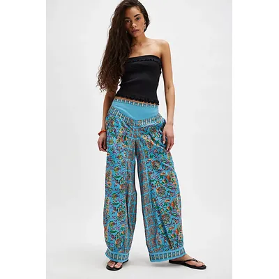 Laurel Canyon Pants at Free People in Turquoise Combo, Size: Small
