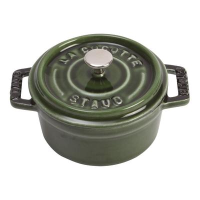 Staub 8 oz. Basil Enameled Cast Iron Mini Dutch Oven 1004193