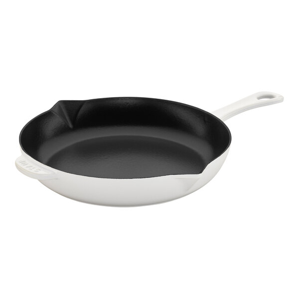 Staub 10" White Enameled Cast Iron Skillet 1003894