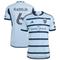Nemanja Radoja Men's adidas Light Blue Sporting Kansas City 2023 Hoops 4.0 Authentic Custom Jersey