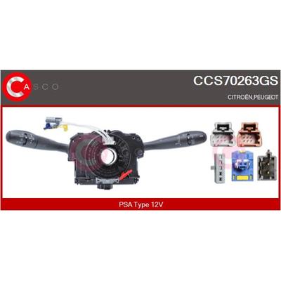 CASCO Lenkstockschalter 12V für CITROËN/PEUGEOT 6242FZ 6242VC 98069802XT CCS70263GS Image