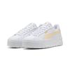 Sneaker PUMA "KARMEN II L", Gr. 38,5, weiß (puma weiß, creamy vanilla), Leder, sportlich, Schuhe
