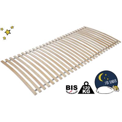 Rollrost LÜTTENHÜTT "Kid plus, 90x200, 140x200 cm und weiteren Größen", beige (naturbelassen), B:140cm H:4cm L:200cm, Lattenroste, leichtes Handling, da gerollt und fertig montiert Image