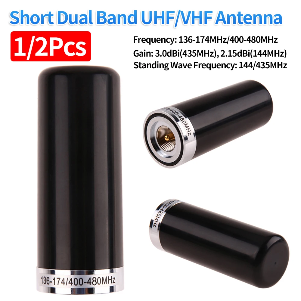 1/2pcs kurze dual band uhf/vhf antenne antenne HH-N2RS PL-259 für auto mobilfunk Image