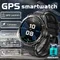Militärqualität Outdoor GPS Positionierung Smart Watch Kompass HDAMOLED Full Touch Screen BT Anruf Männer Schwimmen Wasserdichte Smartwatch