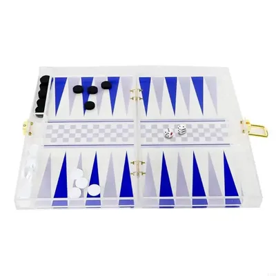 Portable Travel Board Game trategy Board Game Playing Dices Cups Backgammon Board Game Folding Chess