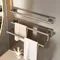 Pas de poinçonnage pistolet gris unipolaire porte-serviettes salle de bain porte-serviettes suspendu