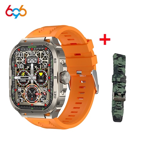 696 GW20 Smartwatch 2.1 Zoll Smartwatch Fitnessuhr Bluetooth EKG PPG Schrittzähler Anruferinnerung Kompatibel mit Android iOS Damen Herren Freisprechanlage Nachrichterinnerung IP 67 41mm Image