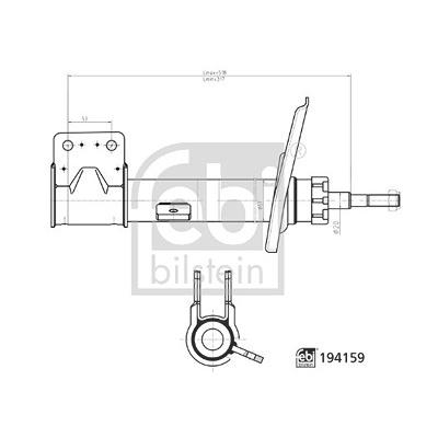 Febi Bilstein Stoßdämpfer [Hersteller-Nr. 194159] für Citroën, Peugeot Image