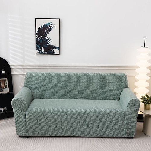 Elastischer Sofabezug aus Jacquardgewebe, Stretch-Couchbezug, L-förmige Sofa-Schonbezug, Eckbezug für Wohnzimmer, 1/2/3/4 Sitze Image