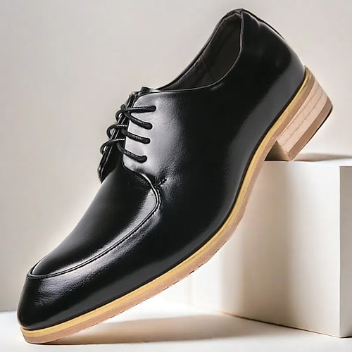 Ballschuhe für Herren, elegante weiße Oxford-Schnürschuhe, perfekt für formelle Veranstaltungen und Abschlussbälle Image