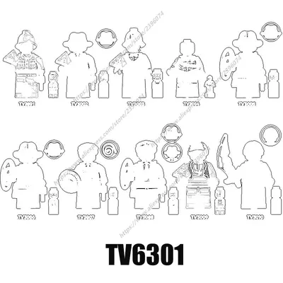 Cartoon Movie Figures Building Blocks children TV6301 TV3001 TV3002 TV3003 TV3004 TV3005 TV3006