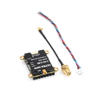 4.9G-5.8G 64CH 2500mW 2.5W FPV VTX Transmitter Pit/25mW/400mW/800mW/1.5W/2.5W Built-in Microphone
