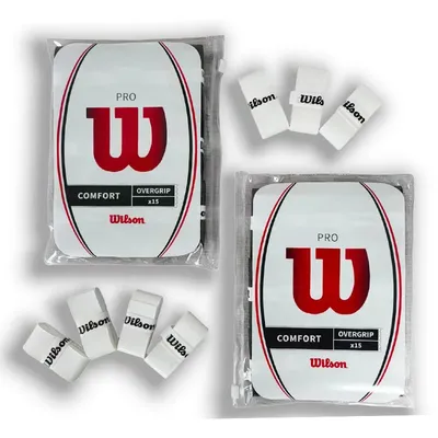 15PCS Wilson Tennis Racket Overgrip Sweat Band Absorption Grip PU Badminton Racket Handle Grip