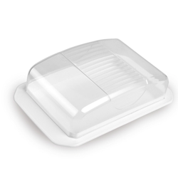 Pro Home Butterdose mit transparentem Deckel Weiß Image
