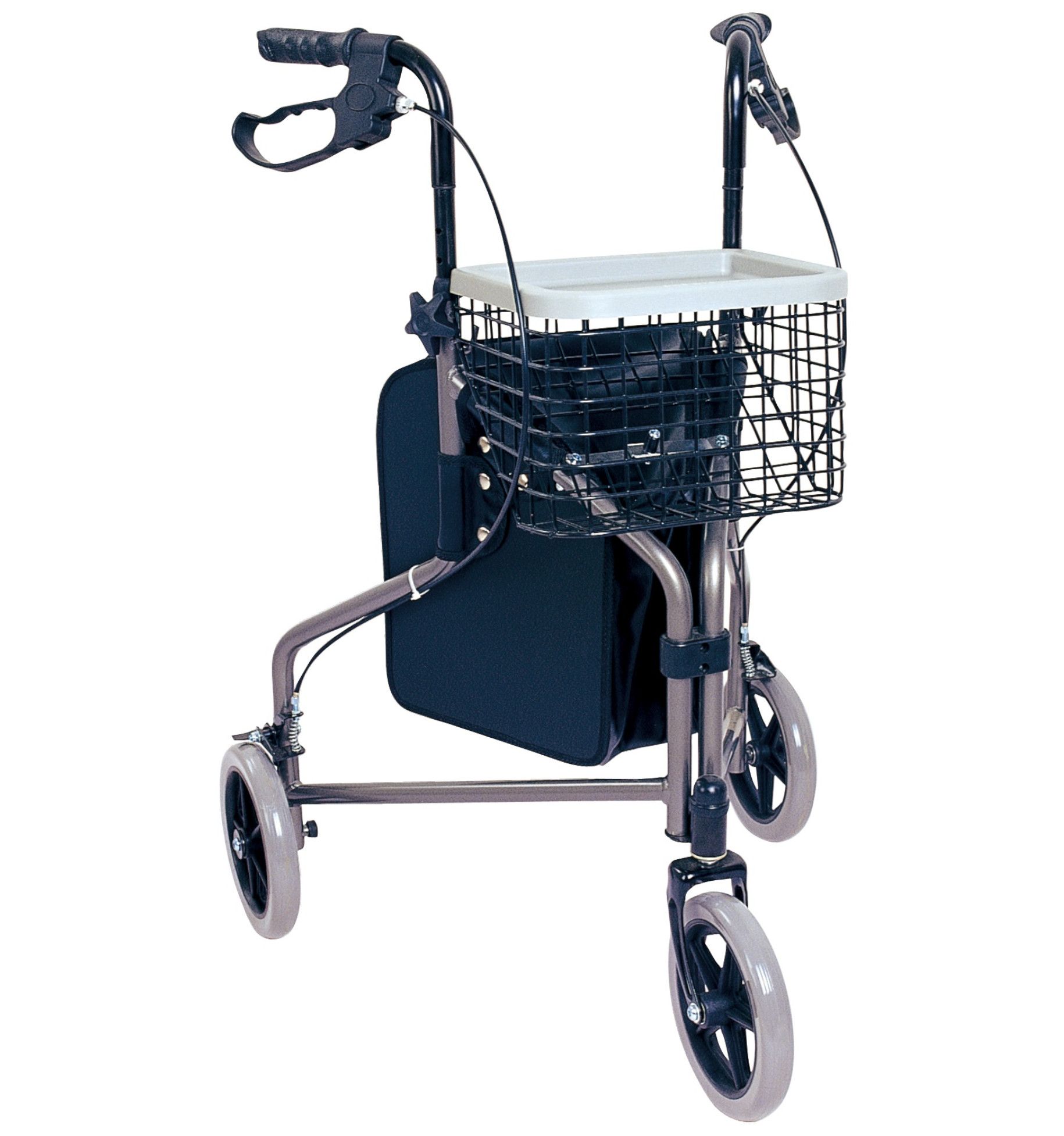 Deambulatore a tre ruote con cestino e borsa Pharmedis 1 St