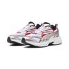 Sneaker PUMA "PUMA Morphic Sneakers Erwachsene", Gr. 45, weiß silber rot metallic, Obermaterial: Synthetik, Textil; Futter: Textil; Innensohle: Textil; Laufsohle: Gummi, Schuhe