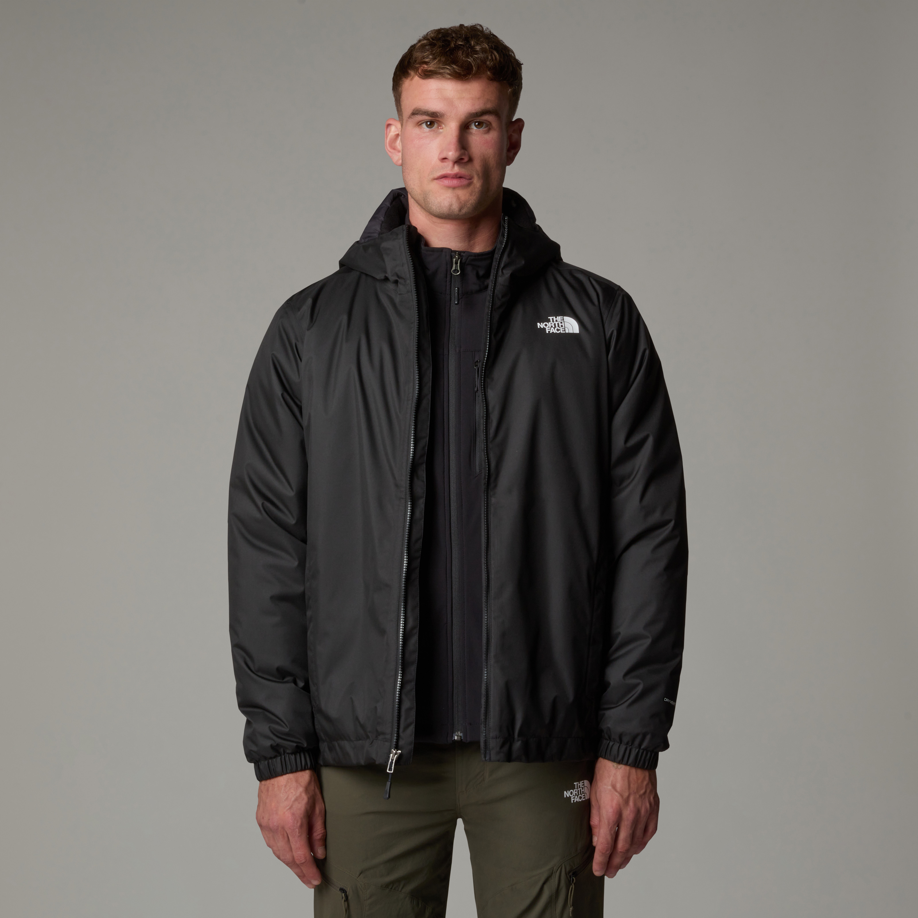 Funktionsjacke THE NORTH FACE "M QUEST INSULATED JACKET", Herren, Gr. M, schwarz (tnf schwarz, tnf schwarz), Web, Obermaterial: 100% Polyester, regular fit hüftbedeckend, hoch geschlossener Ausschnitt, elastischer Bund, Jacken Funktionsjacke,...
