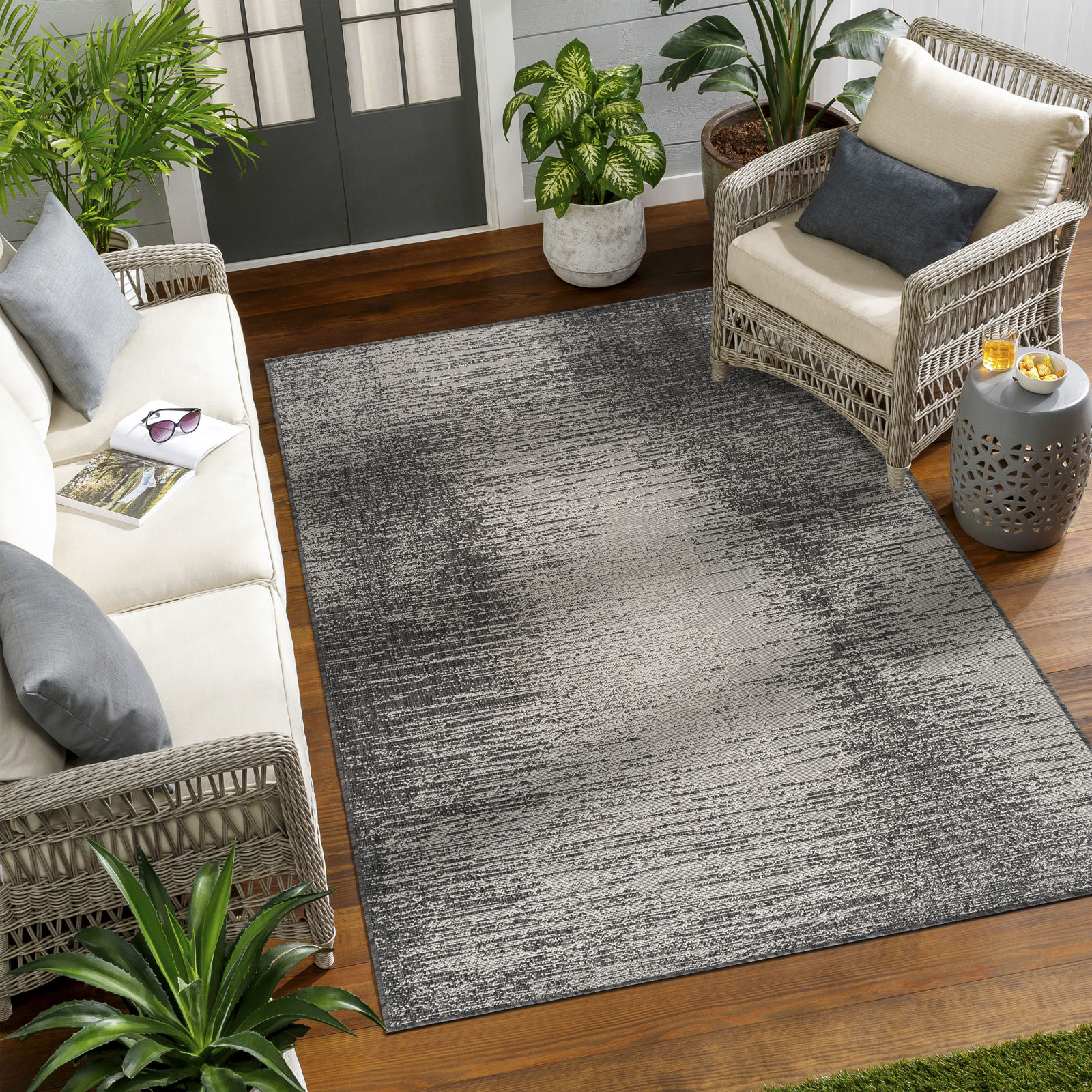 Teppich LIVABLISS "BONG", schwarz, B:120cm H:5mm L:170cm, Kunstfaser, Teppiche Image