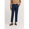 Chinohose BUGATTI, Herren, Gr. 33, Länge 30, 380, marine, 97% Baumwolle, 3% Elasthan, unifarben, casual, gerade, unten schmal, Hosen, mit praktischen Gürtelschlaufen