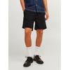 Shorts JACK & JONES "JPSTJAIDEN JJSUMMER JOGGER SHORT SN", Herren, Gr. L, N-Gr, schwarz, Twill, Obermaterial: 74% Baumwolle, 26% Leinen, unifarben, Basic, relaxed fit kniefrei, Hosen, mit elastischem Bund