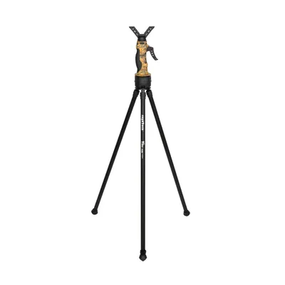 FIERY DEER Gen5 Tripod Shooting Stick for Hunting, Tripod Shooting Rest with One Click Stretch Function 360°Rotating V-Yoke
