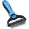 Pet Grooming ToolSided Undercoat Rake für Hunde und Katzen – sicherer und entfilternder Kamm für Matten und Tangles NastyShedding oder Flying Hair Blau