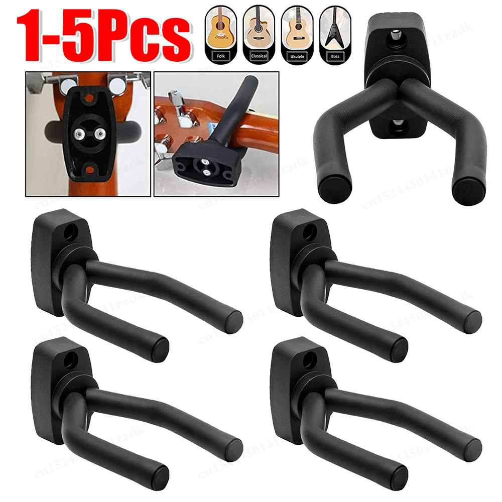 1-5 stücke Nicht-slip Gitarre Aufhänger Haken Wand Halterung Ständer für Akustische Gitarre Ukulele Violine Bass gitarre Teile Instrument Acce Image