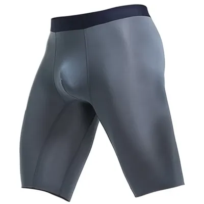 Männer Boxer Shorts Schlank Eis Seide Unterwäsche Solide Intime Mann Höschen Beutel Mittleren Langen Bein Unterhose Cueca Plus Größe L-5XL Image
