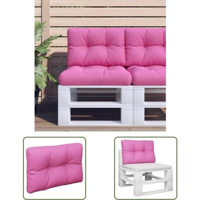 The Living Store Palettenkissen Rosa 60x40x12 cm Stoff - Sitzkissen - Palettenkissen - Gartenkissen Image