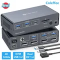 Docking station KVM 4K120Hz Switch KVM USB C 2 monitor 2 PC Displayport Switch KVM doppio monitor