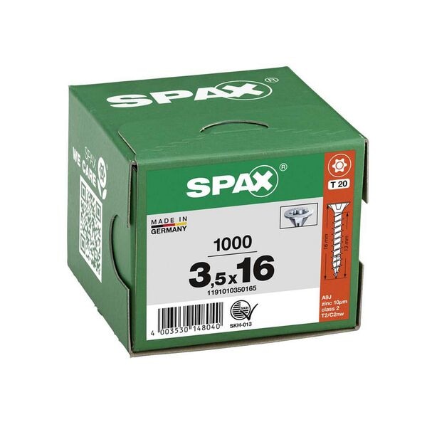 SPAX Universalschrauben T20 Senkkopf WIROX 3,5 x 16 mm 1000 St. Image