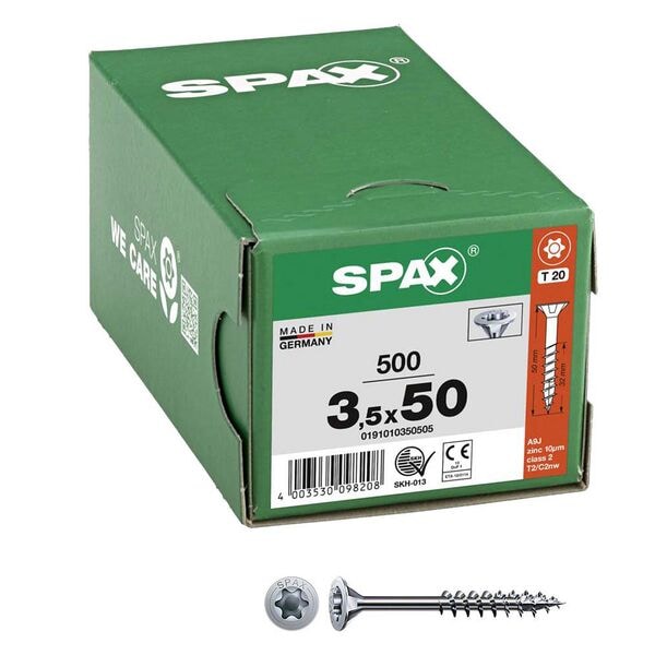 SPAX Universalschrauben T20 Senkkopf WIROX 3,5 x 50 mm 500 St. Image