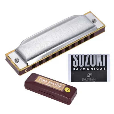 Suzuki 1072-F/1072-E/1072-B/1072-A/1072-C Folkmaster Standard 10-Hole Diatonic Harmonica Key of F 20
