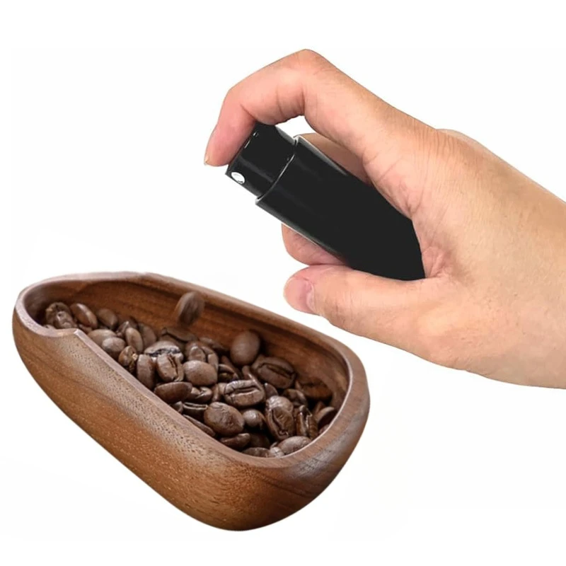 Coffee Bean Multifunctional Wooden Coffee Bean Dosing Cup and Light Spray Bottle Barista Set for Enhance Brewing Experience