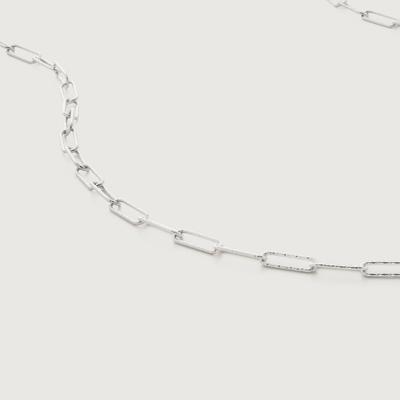 Sterling Silver Alta Textured Chain Necklace 24'