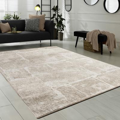 Teppich PACO HOME "Sinai 050", braun, B:160cm H:13mm L:220cm, Kunstfaser, Teppiche, Kurzflor, Stein Muster, ideal im Wohnzimmer & Schlafzimmer Image
