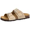 Pantolette LICO "Pantolette Bioline Juana", Gr. 36, braun, Leder, Schuhe