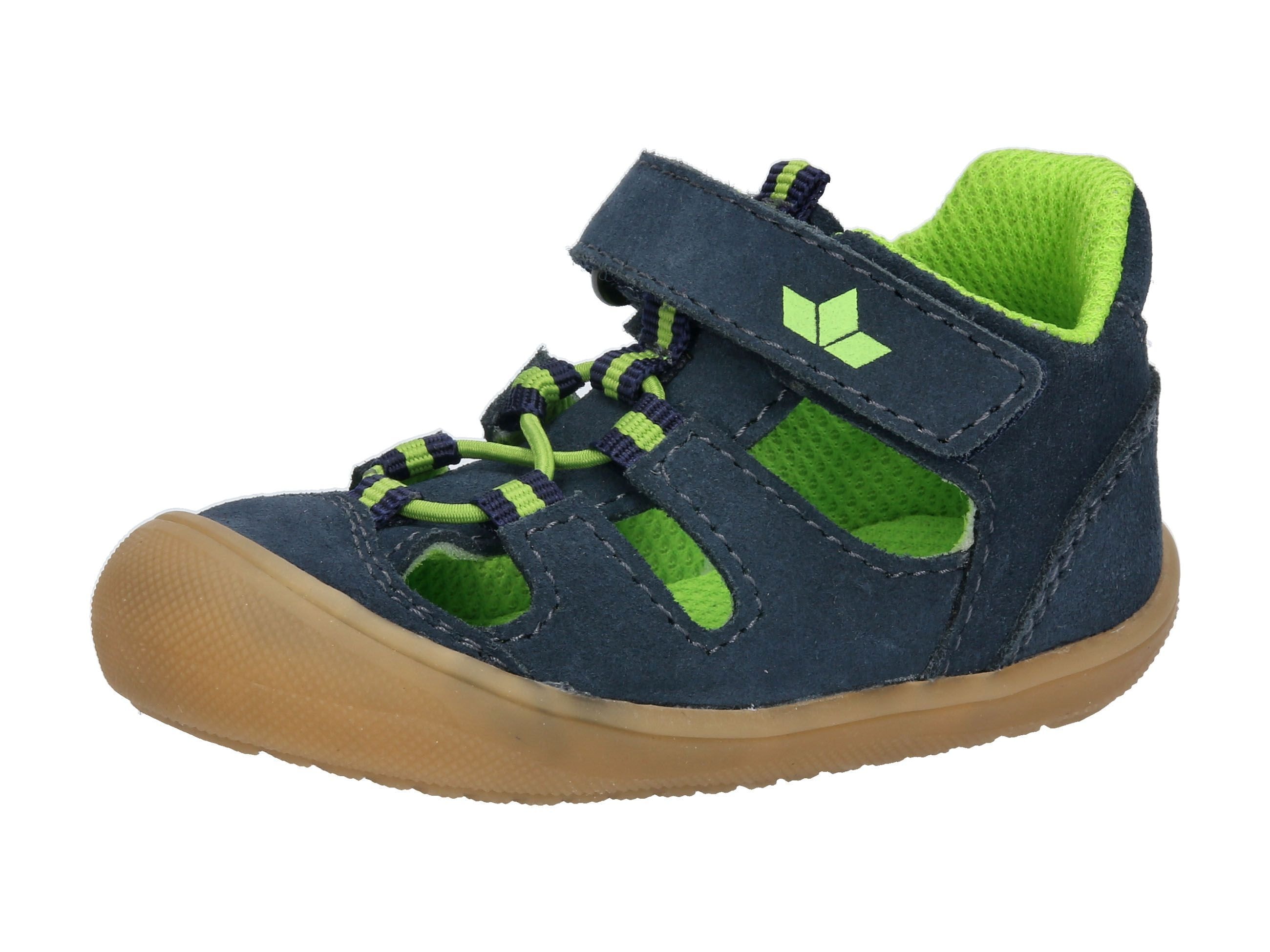 Lauflernschuh LICO "Lauflernschuh Gwen V", Baby, Gr. 22, blau, Veloursleder, Schuhe Lauflernschuh