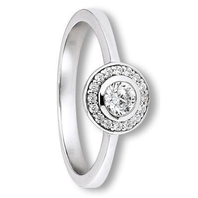 Silberring ONE ELEMENT "Zirkonia Ring aus 925 Silber" Gr. 54, silber, Fingerringe, Damen, 54,mit Zirkonia, Silber 925 (Sterlingsilber), Damen Silber Schmuck Image