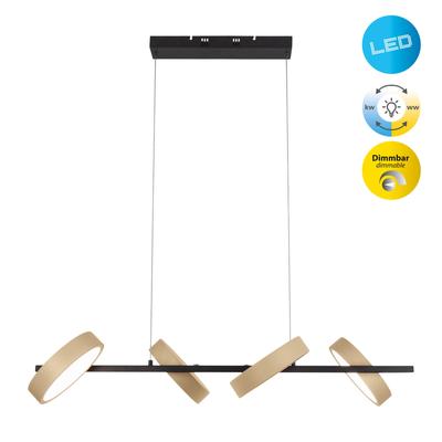 NÄVE LED Pendelleuchte "Tessa", beige (natur), 4 flammig, Ø 23,00cm H: 150,00cm,, Lampen, dimmbar per Touch, inkl. CCT-Funktion, warmweiß/neutralweiß/kaltweiß