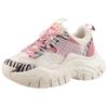 Plateausneaker BUFFALO "TRAIL ONE vegan", Damen, Gr. 41, creme, altrosa leo, Nubuklederimitat, Textil, modisch, Schuhe, Ugly Sneaker, Schnürschuh, Freizeitschuh, Streetwear-Look