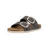 Sandale CRUZ "Bundao", Damen, Gr. 40, grau (dunkelgrau), Polyurethane, casual, Schuhe Pantolette Schlappen, mit bequemer Korksohle