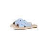 Pantolette TOMMY HILFIGER "CHAMBRAY ESPADRILLE MULE", Damen, Gr. 42, blau (hellblau), Baumwolle, casual, Schuhe, Plateau, Sommermode, Flats, Schlüpfschuh mit Bandagen in Flechtoptik