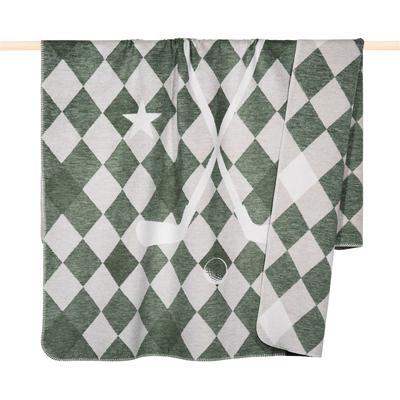 Wolldecke PAD "Golf", grün, B:150cm L:200cm, Wohndecken, Made in Europe Image