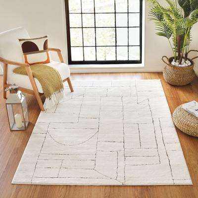 Teppich LIVABLISS "BARI", braun, B:200cm H:14mm L:275cm, Kunstfaser, Teppiche, Skandi Design, Modern Boho Kurzflor Wohnzimmerteppich, Schlafzimmer Image
