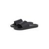 Badepantolette CALVIN KLEIN JEANS "SLIDE AOP PRINT", Herren, Gr. 43, schwarz, Textil, klassisch, Schuhe, Schlappen, Poolslides, Sommerschuh, Strandschuh mit Logo