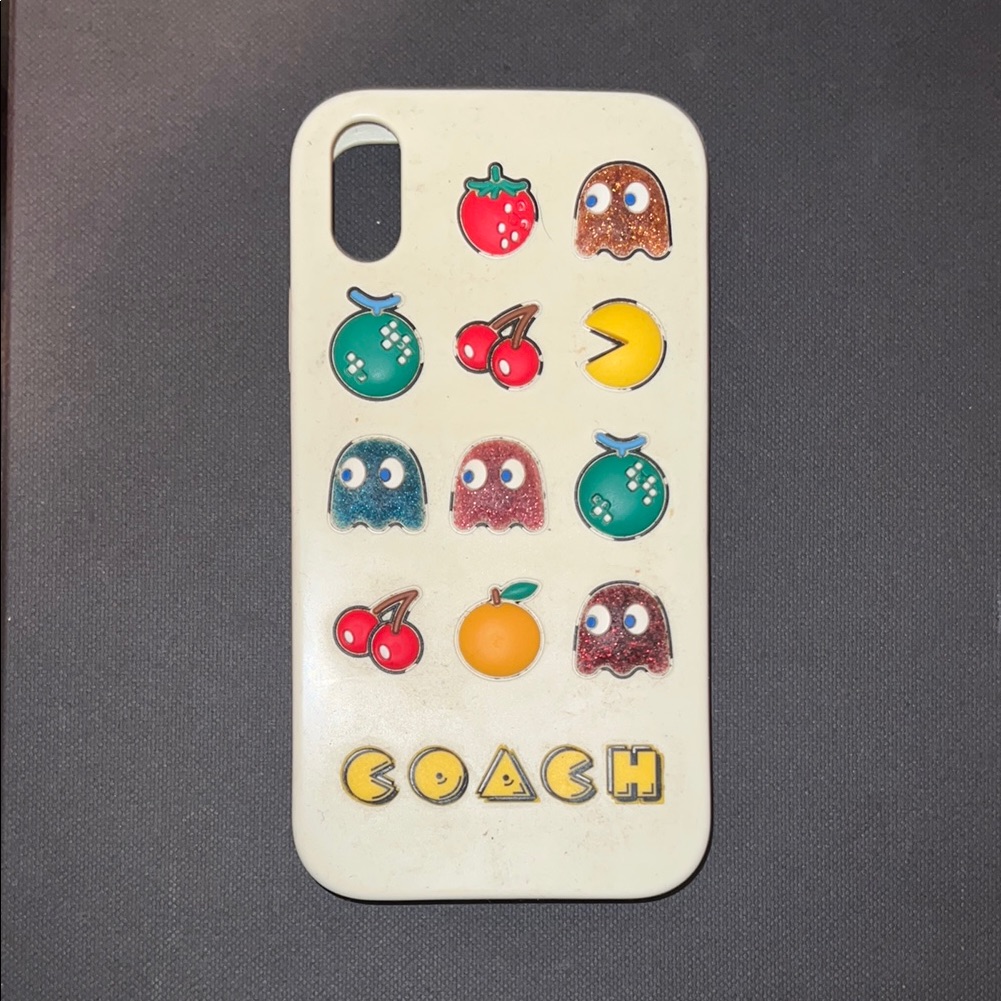 Coach Cell Phones & Accessories | Coach Cream Phone Case With Colorful Icons | Color: Cream/Red | Size: Os